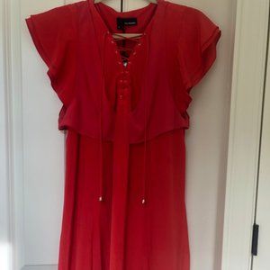 NWT The Kooples Silk Flutter Sleeve Dress - sz M